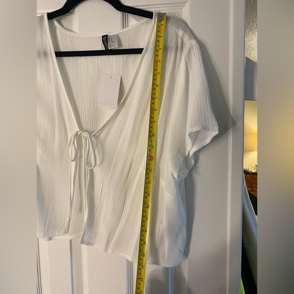 H&M crop sheer top with tie - XL - Picture 4 of 5
